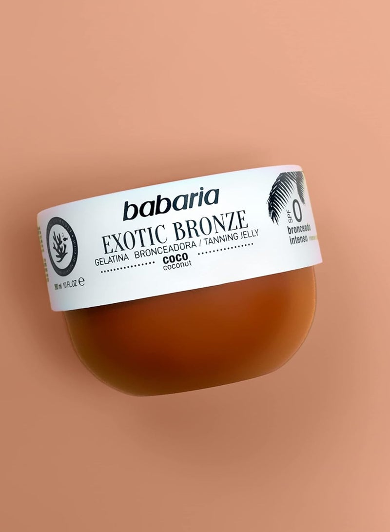 باباريا جل تسريع تسمير البشرة بزيت جوز الهند اس بي اف 0 حجم 300 مل تان قوي ترطيب فعال نباتي مقاوم للماء - Image 2