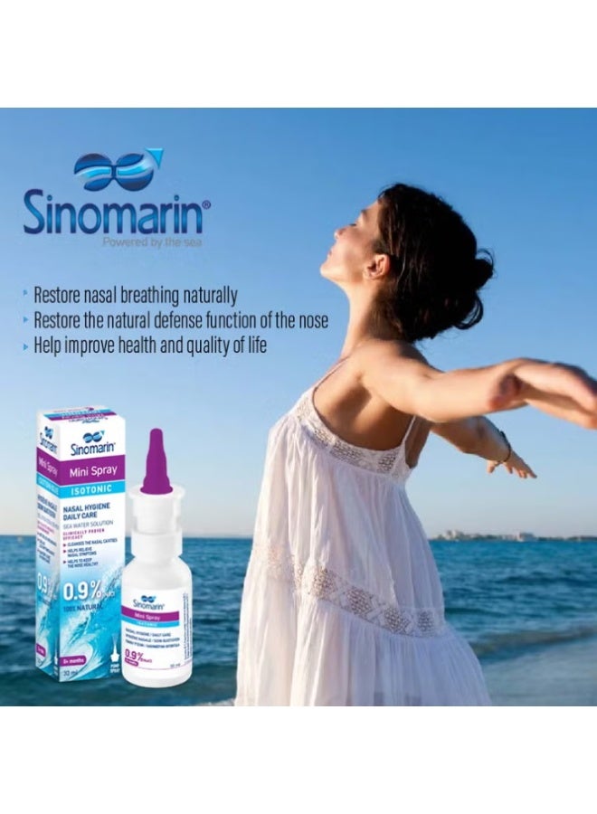 Sinomarin Natural Hygiene Daily Care Isotonic Mini Nasal Spray 30ml - Image 4