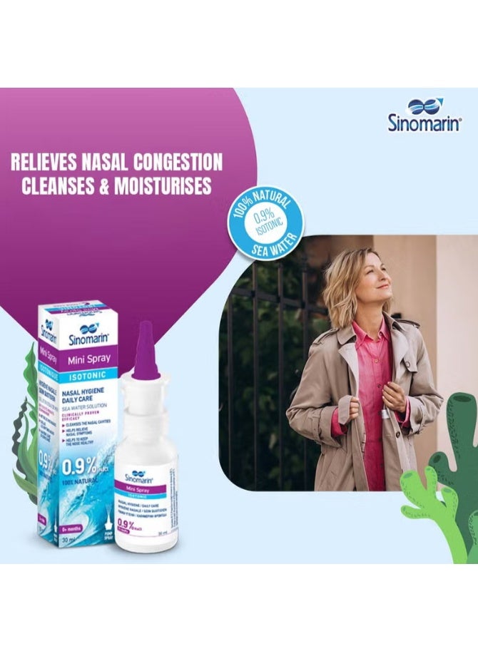 Sinomarin Natural Hygiene Daily Care Isotonic Mini Nasal Spray 30ml - Image 3