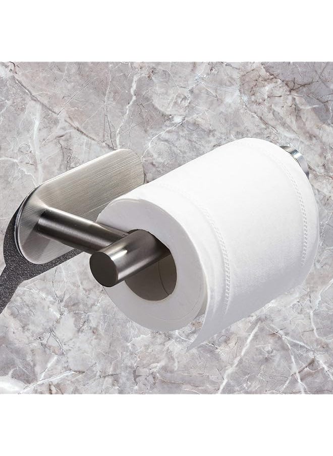 erorex - Toilet Roll Holder 3M Self Adhesive Drilling Paper Holder Stainless Steel Brushed For Kitchen And Bathroom Stick On Wall - Image 1