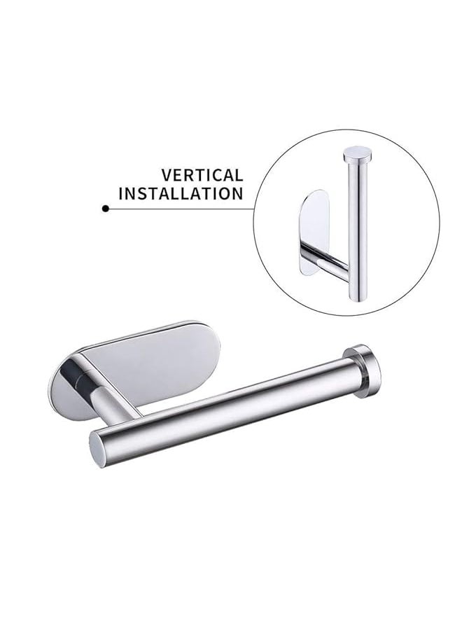 erorex - Toilet Roll Holder 3M Self Adhesive Drilling Paper Holder Stainless Steel Brushed For Kitchen And Bathroom Stick On Wall - Image 1