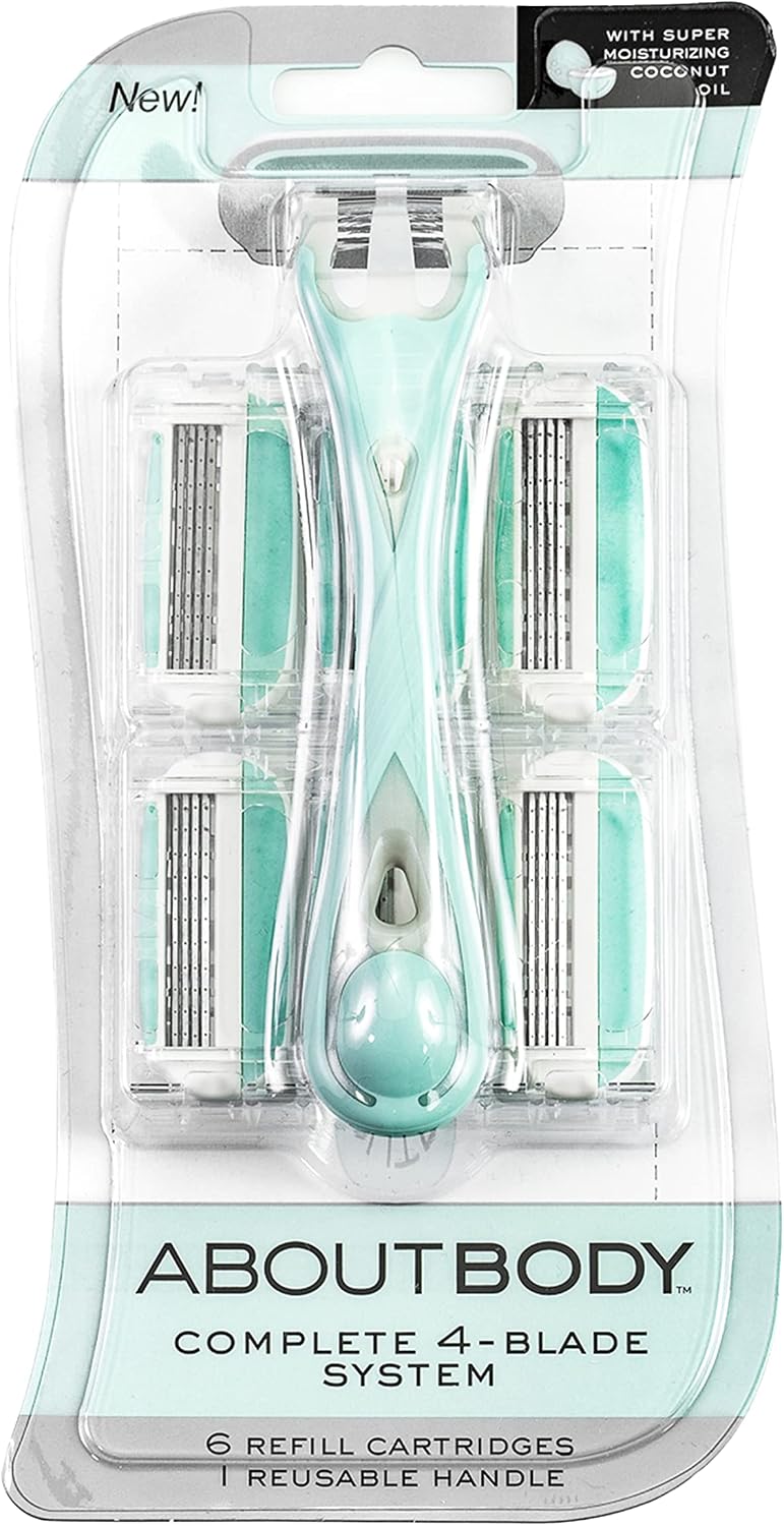 About Face Body Kai Complete 4-Blade Shaving System for Women; Minimizes Nicks & Cuts; Contains 9 Refill Cartridges & 2 Reusable Handles, 1 Count (Pack of 1) - Image 1