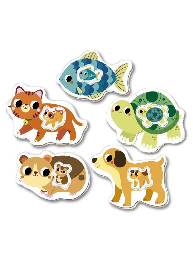 EDUCA Set of 5 Progressive Children's Puzzles of 2 to 4 Pieces. Baby Puzzles Pets. From 12 Months (17573) - Image 2