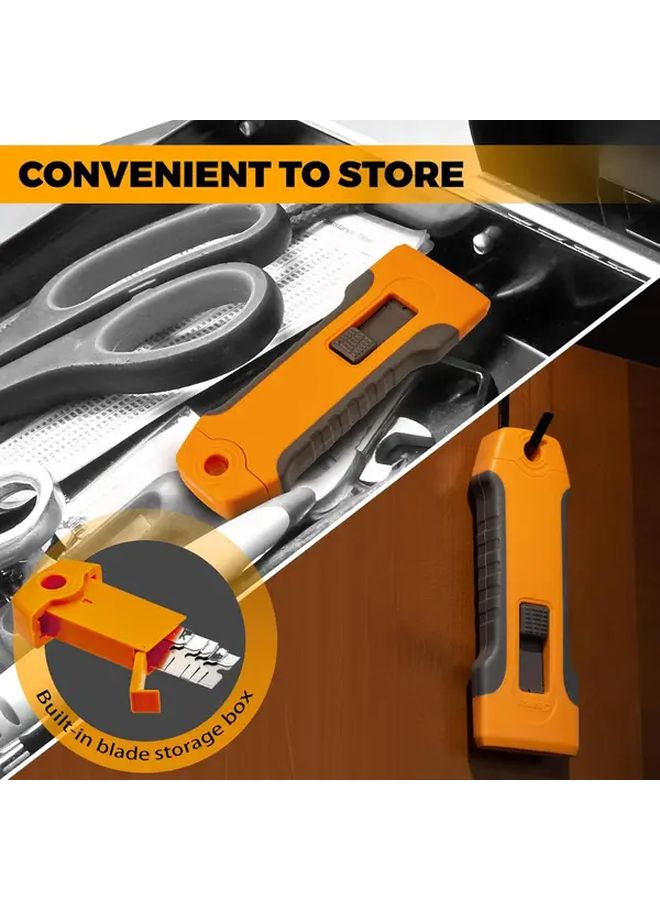 Orange Heavy Duty Scraper Tool Manual Adhesive Paint Stain Remover For Kitchen Oven Glass - Image 5