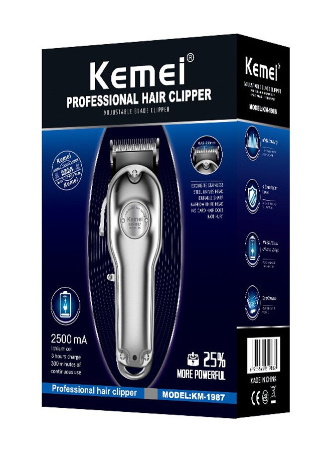 Kemei Professional Hair Clipper KM-1987-silver - Image 3