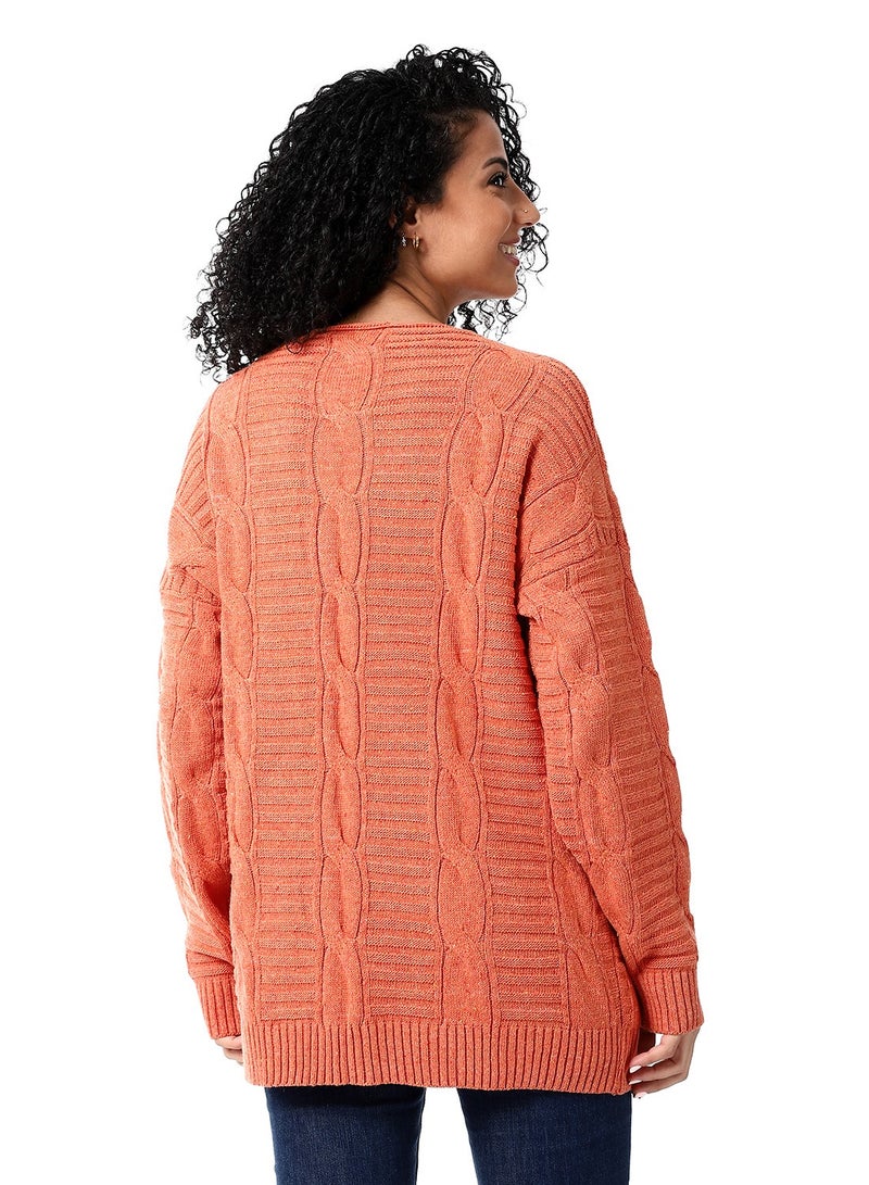 Caesar Womens Wool Open Cardigan - Image 4