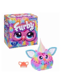 Furby Furby Tie Dye, 15 Fashion Accessories, Interactive Plush Toys for 6 Year Old Girls & Boys & Up, Voice Activated Animatronic  - Image 1