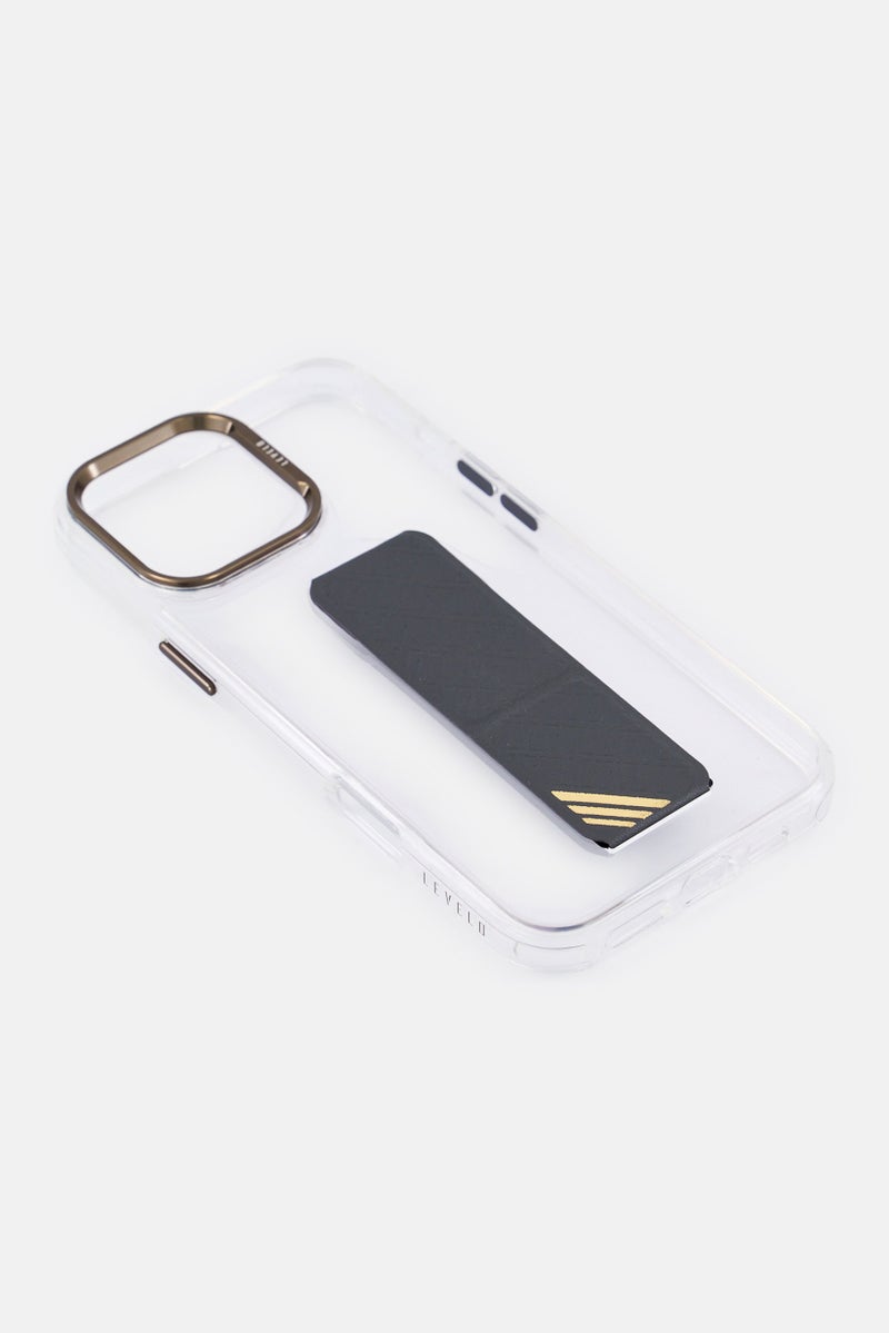 LEVELO iPhone 16 Pro Max Morphix Clara Grip Protective Case, Transparent - Image 4