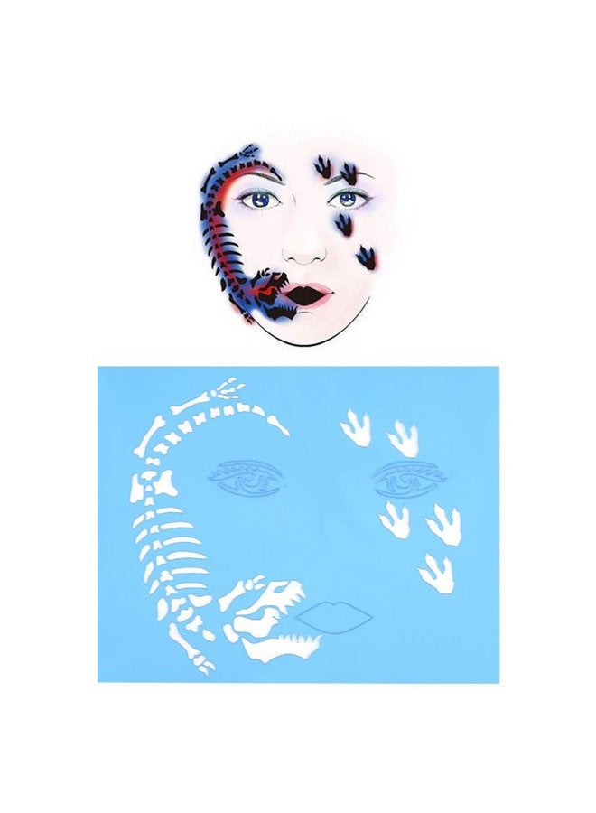 Salmue Face Painting Stencils - 7pcs/Set Reusable Tattoo Stencils & Templates for Kids & Adults - Image 4