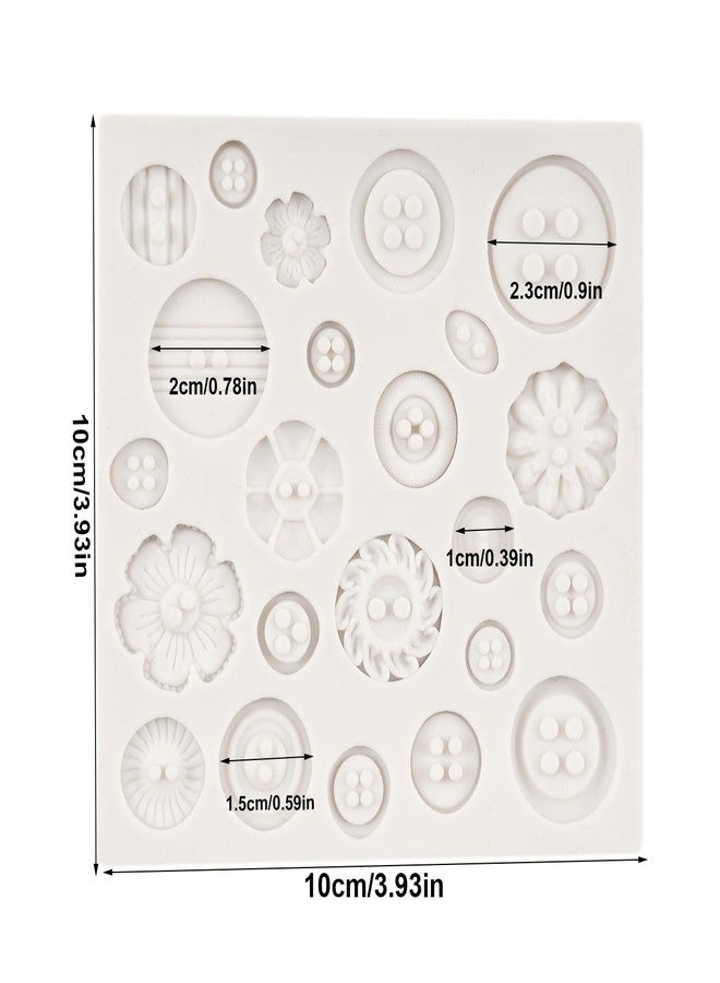 QDMOLDS قالب سيليكون على شكل أزرار من QDMOLDS لتزيين الكيك والشوكولاتة والحلوى والكب كيك، مصنوع من عجينة السكر والطين البوليمري - Image 2