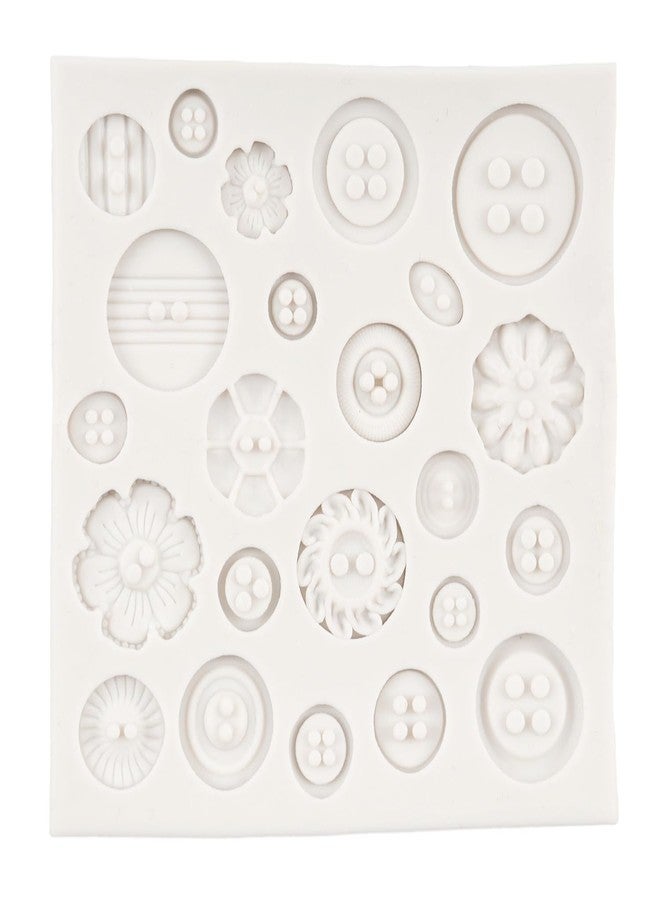 QDMOLDS قالب سيليكون على شكل أزرار من QDMOLDS لتزيين الكيك والشوكولاتة والحلوى والكب كيك، مصنوع من عجينة السكر والطين البوليمري - Image 4