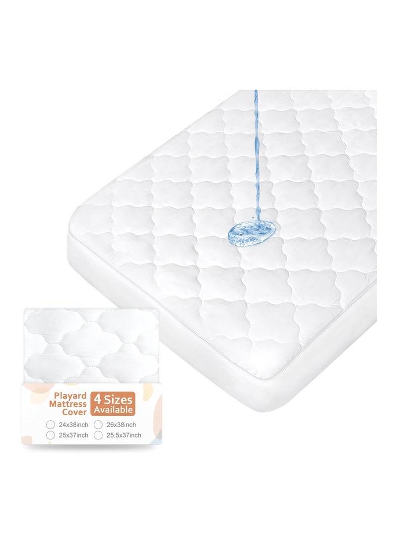 Moonsea Baby Pack And Play Sheets Waterproof 4 Sizes Fit Baby Trend Lil Snooze Deluxe  - Image 1
