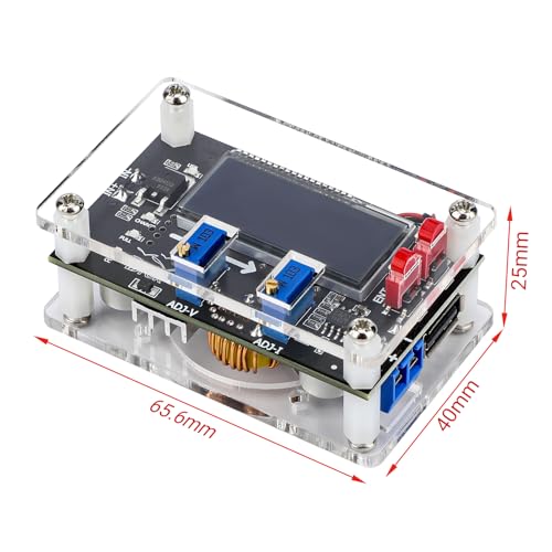 DROK DC Adjustable Buck Converter 2pcs, 24v to 12v Step Down Converter Voltage Regulator 6V-32V to 1.5-32V 5V 5A LCD Power Supply Volt Reducer Step Down Transformer with USB Port and Protective Case - Image 4
