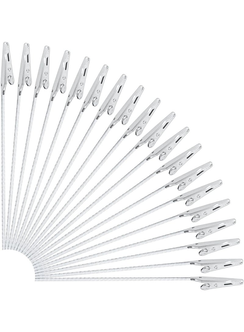50PCS Metal Wire Alligator Clamp Long-Tailed Alligator Clip Clasp Place Card Holder Table Number Holder for DIY Card Note Photo Picture Menu Memo Clip Party Wedding Clay & Cake Decor (6inch/150mm) - Image 1