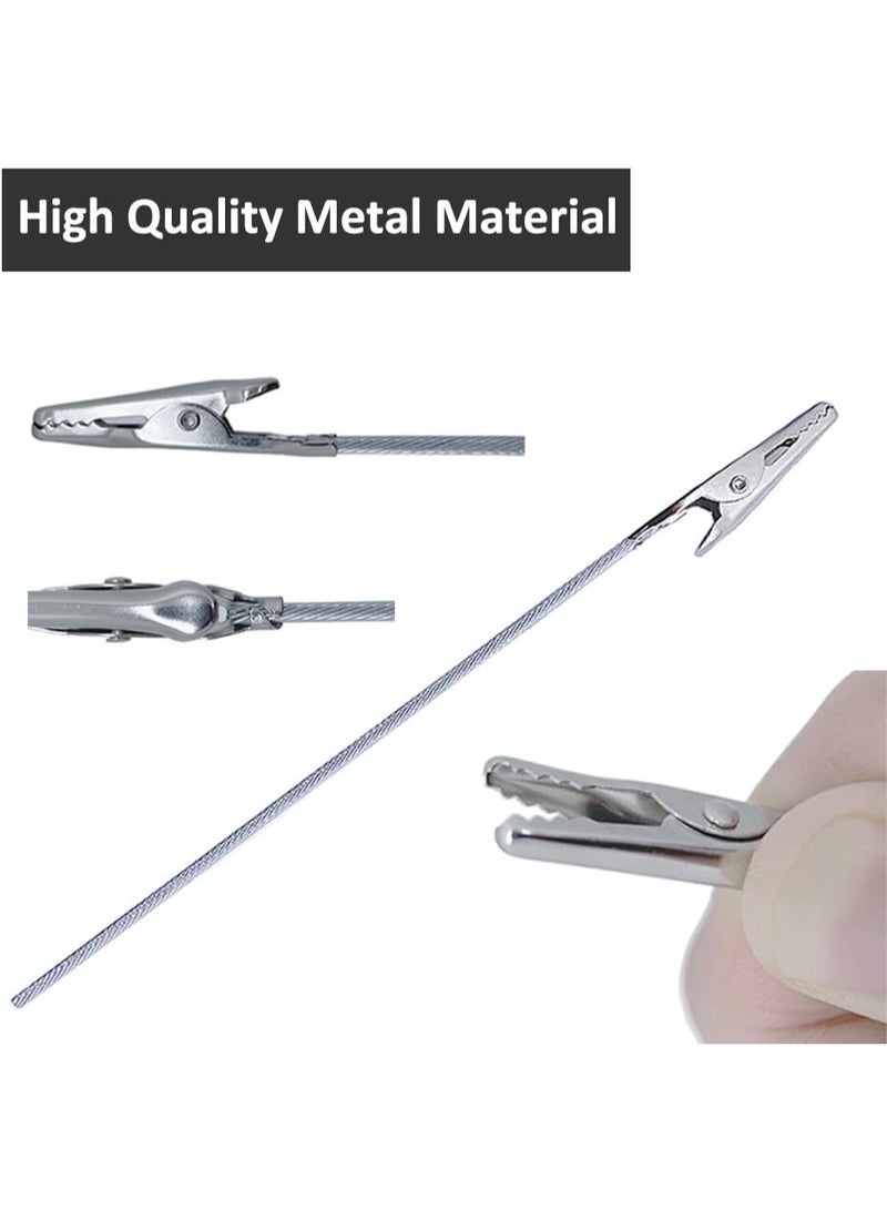 50PCS Metal Wire Alligator Clamp Long-Tailed Alligator Clip Clasp Place Card Holder Table Number Holder for DIY Card Note Photo Picture Menu Memo Clip Party Wedding Clay & Cake Decor (6inch/150mm) - Image 5
