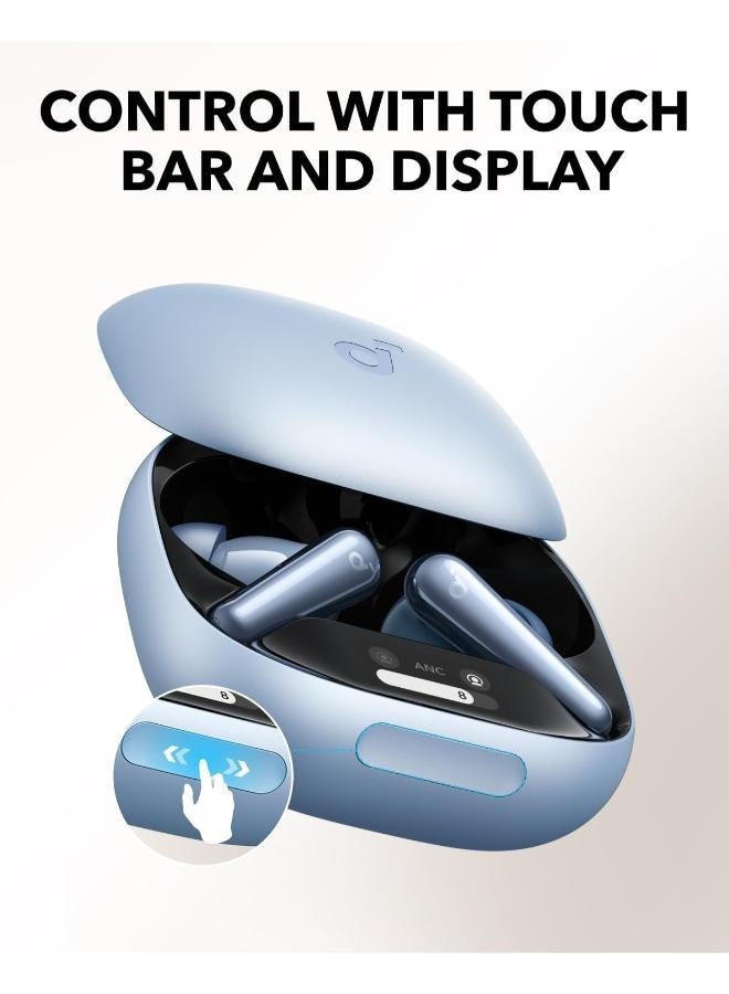 soundcore Liberty 4 Pro by Anker, Noise Cancelling Wireless Earbuds, 7-Sensor and Real-Time Adaptive Noise Cancelling, 2× Faster Charging, Studio-Level Hi-Fi Music, Clear Calls with 6 Mics and AI Blue - Image 2
