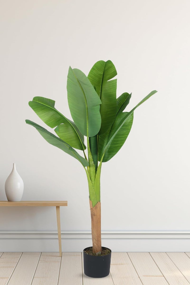 ARICK DECOR ARICK DECOR 47inch Artificial Banana Plants with Black Pot Home DecorOffice Decor Perfect Decor GiftSet of 1 