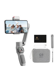 Zhiyun Zhiyun Smooth Q3 Combo, Handheld 3-Axis Smartphone Gimbal Stabilizer with Grip Tripod LED Fill Light Protective Case Foldable Phone for iPhone & Android  - Image 1