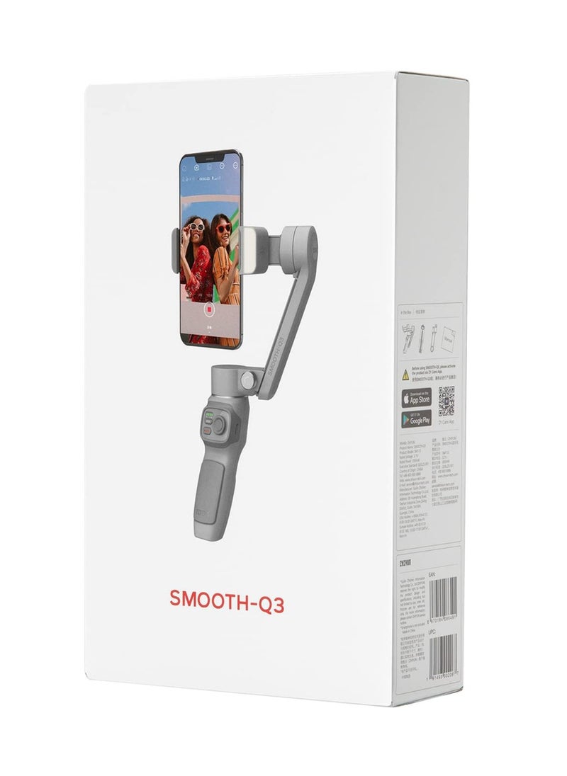 Zhiyun Zhiyun Smooth Q3 Combo, Handheld 3-Axis Smartphone Gimbal Stabilizer with Grip Tripod LED Fill Light Protective Case Foldable Phone for iPhone & Android  - Image 2