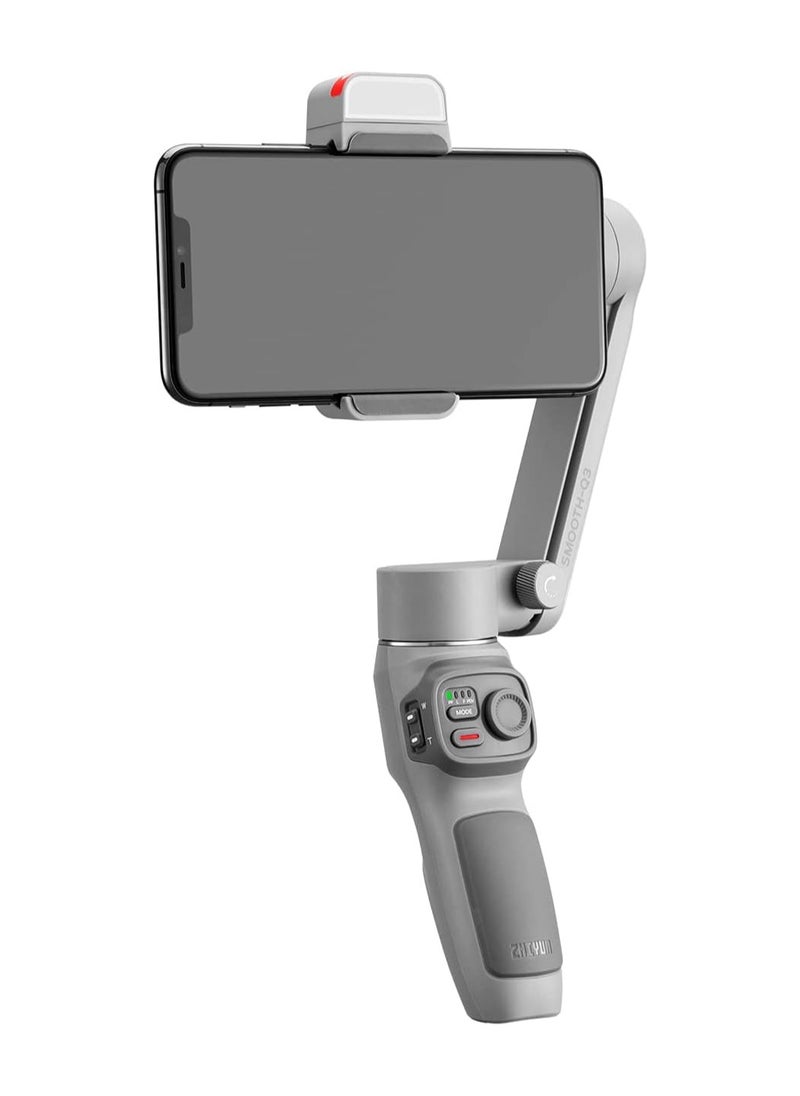 Zhiyun - Zhiyun Smooth Q3 Combo, Handheld 3-Axis Smartphone Gimbal Stabilizer with Grip Tripod LED Fill Light Protective Case Foldable Phone for iPhone & Android - Image 1