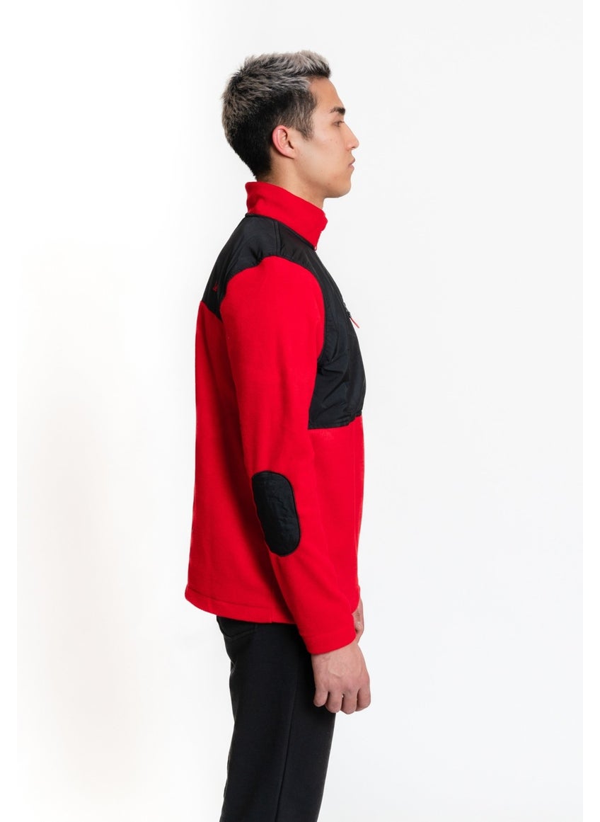 Luo Camp Half-Zip Fleece 01 - Red/black Men's Half Zipper Fleece  - Image 2