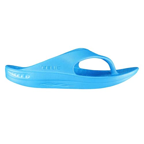 TELIC Unisex Energy Flip Flop-Pillow-Soft, Supportive, Lightweight, Waterproof-Perfect for Beach & Pool, Pacific Blue, 6 US Men - Image 1