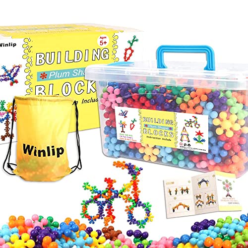 Winlip 330 pcs Building Blocks Educational Building Toys Stem Toys Building Discs Sets Interlocking Solid Plastic for Preschool Toddlers Girls and Boys by Winlip - Image 1