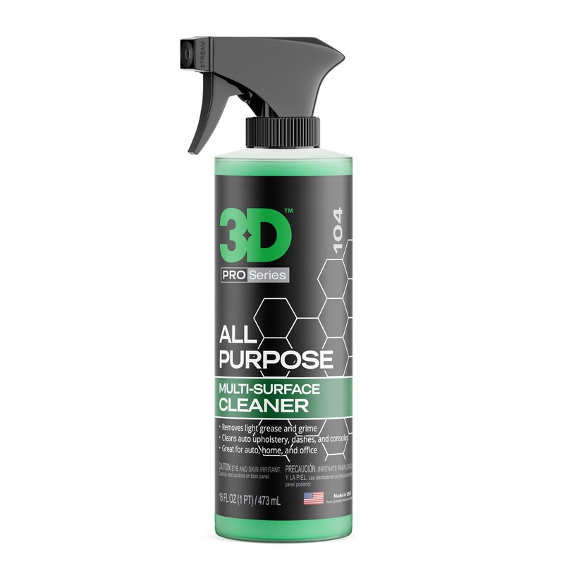 3D All Purpose Cleaner â€“ High-Performance Interior & Exterior Car Cleaner for Vinyl, Leather, Plastic, Fabric, Carpet & More - 16 oz - Image 1