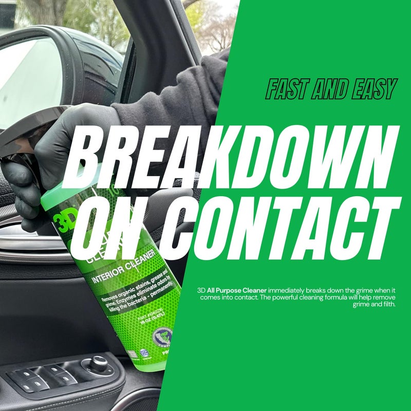 3D All Purpose Cleaner â€“ High-Performance Interior & Exterior Car Cleaner for Vinyl, Leather, Plastic, Fabric, Carpet & More - 16 oz - Image 5