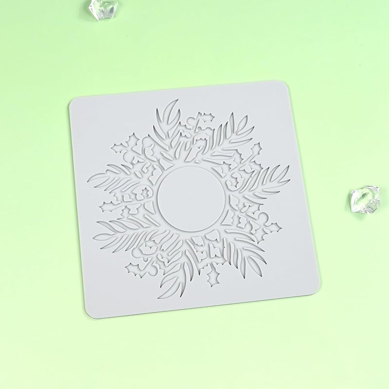 mostsom Silicone Mold 3D Hollow Out Lace Mold Lace Cake Silicone Baking Mold Wreath Design Flower and Leave Lace Mat Fondant Decorating Tool (L_ Flower Wreath) - Image 4