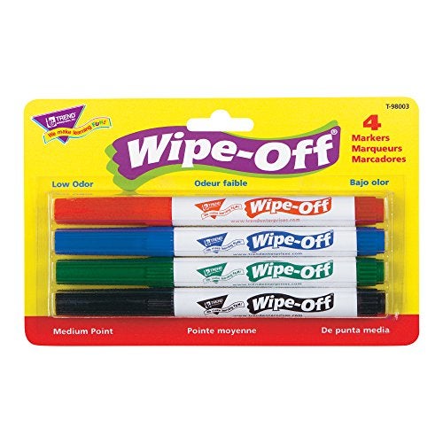 Trend Enterprises 4-Pack Standard Colors Wipe-Off® Markers - Image 3