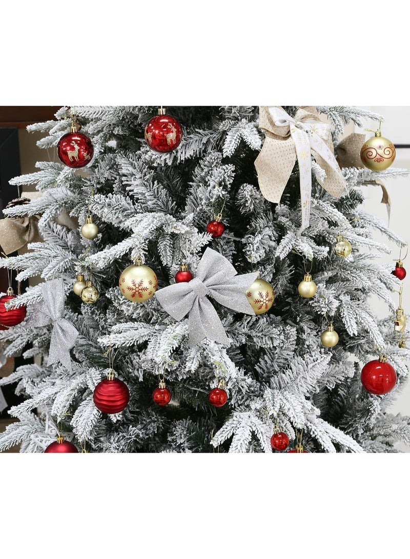 AUTOYSUR 44 Pcs Tree Balls Ornaments, Festival Decorative Hanging Baubles for Home Party Holiday Wedding Tree Decorations (Red/Gold) - Image 5