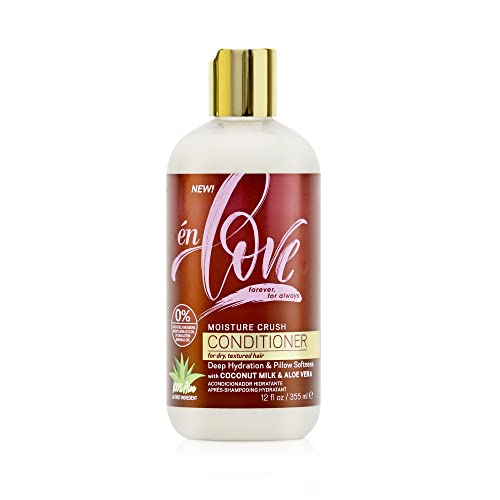 én Love n Love Moisture Crush Conditioner with Coconut Milk Aloe Vera for Deep Hydration Smoothness Shine Paraben Mineral Oil SulfatesFree 12 fl oz - Image 2