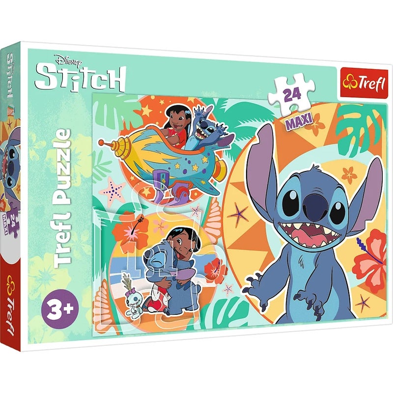 Trefl - Disney Lilo & Stitch Happy Day Maxi Puzzle 24 Pieces - 14365 - Image 1