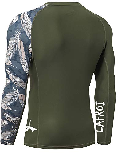 LAFROI Men's Long Sleeve UPF 50+ Baselayer Skins Performance Fit Compression Rash Guard-CLYYB Asym Leisure Size LG - Image 4