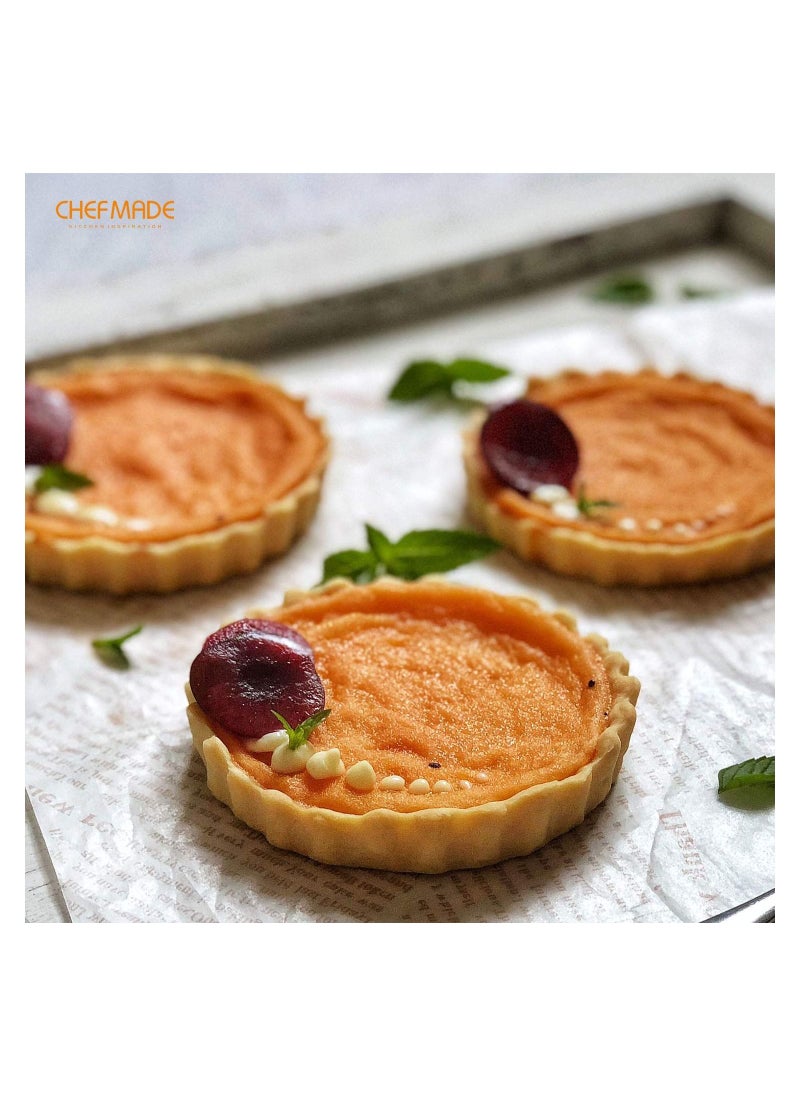 chefmade - Mini Tart Pan Set 4 Inch 4Pcs with Removable Loose Bottom - Image 1