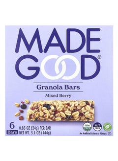 MADE GOOD MadeGood, Granola Bars, Mixed Berry, 6 Bars, 0.85 oz (24 g) Each  - Image 1