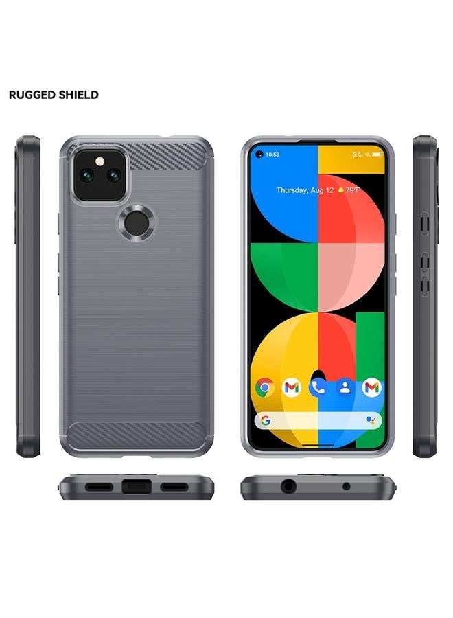 اس-توب جراب لهاتف Google Pixel 5a مصنوع من ألياف الكربون TPU بملمس ناعم - Image 2