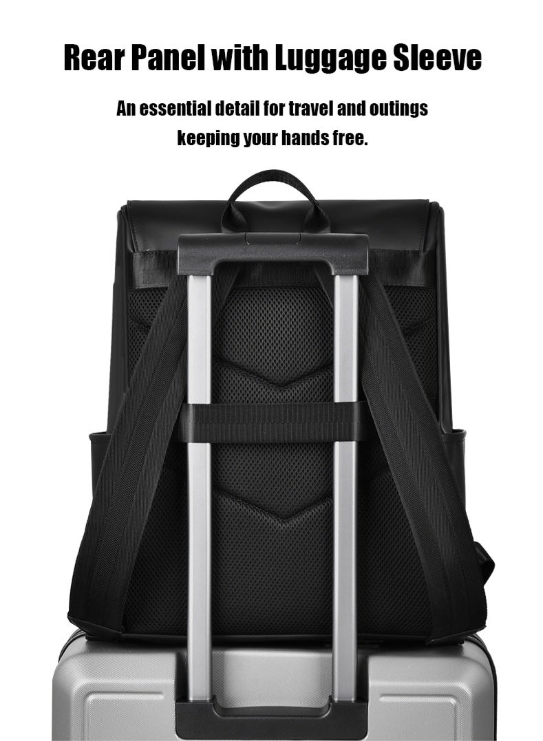 BiuTFon Waterproof Travel Backpack, Stylish Anti-theft Backpack, Waterproof and Durable Laptop Backpack for 16" Laptop Waterproof Side Pocket, Innovative Nylon Drawstring Pocket Bag for Office Casual College - Image 5