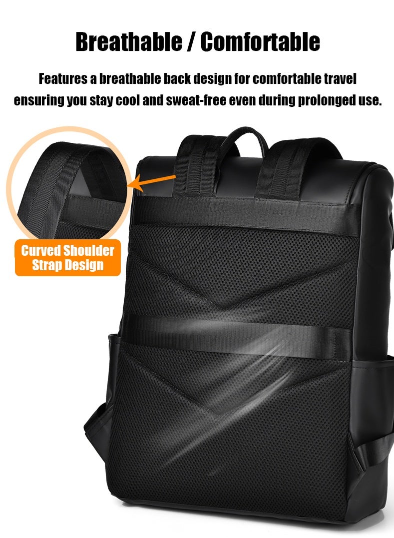 BiuTFon Waterproof Travel Backpack, Stylish Anti-theft Backpack, Waterproof and Durable Laptop Backpack for 16" Laptop Waterproof Side Pocket, Innovative Nylon Drawstring Pocket Bag for Office Casual College - Image 4