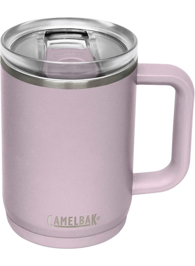 CAMELBAK كوب كاملباك ثرايف المقاوم للتسرب سعة 16 أونصة، فولاذ مقاوم للصدأ معزول - للسفر، القهوة، الشاي، المشروبات الساخنة - مقاوم للتسرب - متوافق مع حوامل الأكواب، سماء بنفسجية - Image 1