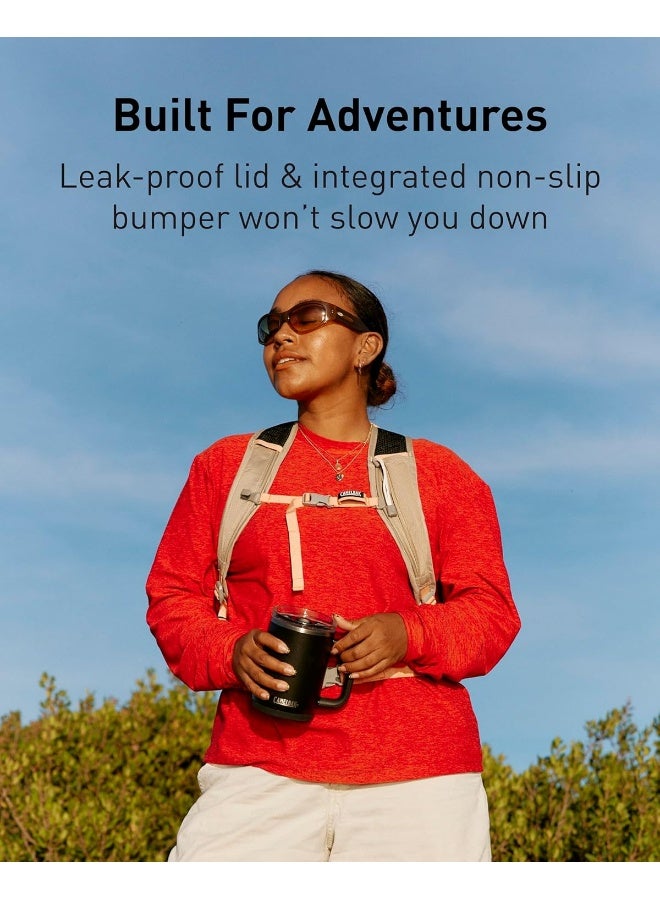 CAMELBAK كوب كاملباك ثرايف المقاوم للتسرب سعة 16 أونصة، فولاذ مقاوم للصدأ معزول - للسفر، القهوة، الشاي، المشروبات الساخنة - مقاوم للتسرب - متوافق مع حوامل الأكواب، سماء بنفسجية - Image 5