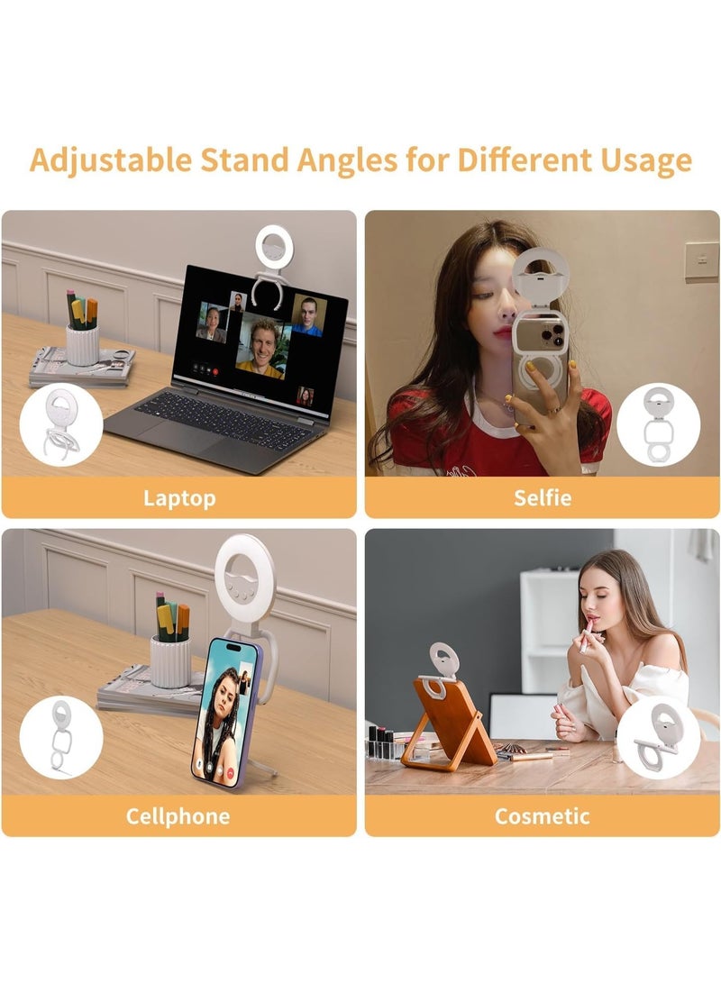 olayks Magnetic Selfie Fill Light With Stand, Clip-On Ring Photography Light, Portable, Rechargeable LED Ring Light, Suitable For Mobile Phones, Laptops, Tablets,Video,Lighting & Studio - Image 2