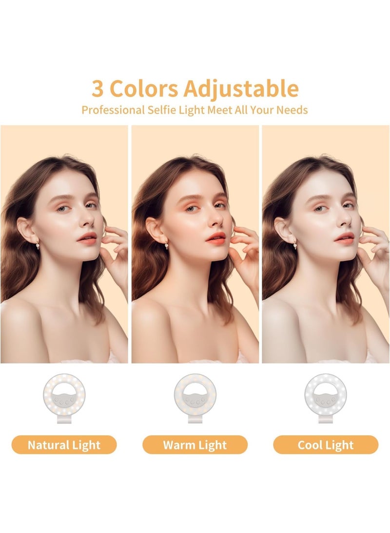 olayks Magnetic Selfie Fill Light With Stand, Clip-On Ring Photography Light, Portable, Rechargeable LED Ring Light, Suitable For Mobile Phones, Laptops, Tablets,Video,Lighting & Studio - Image 4