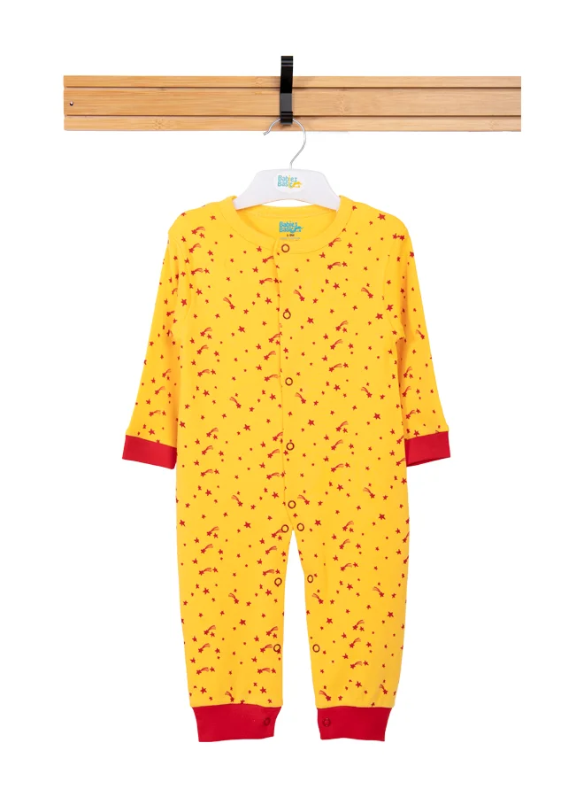 Babies Basic 100% Cotton Printed Long Sleeves Jumpsuit/Romper/Sleepsuit For Babies