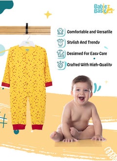 Babies Basic 100% Cotton Printed Long Sleeves Jumpsuit/Romper/Sleepsuit For Babies  - Image 3