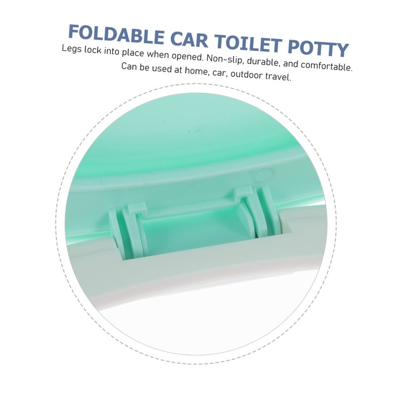 Blue Portable Folding Potty Chair For Kids Travel Indoor Outdoor Use - Image 4