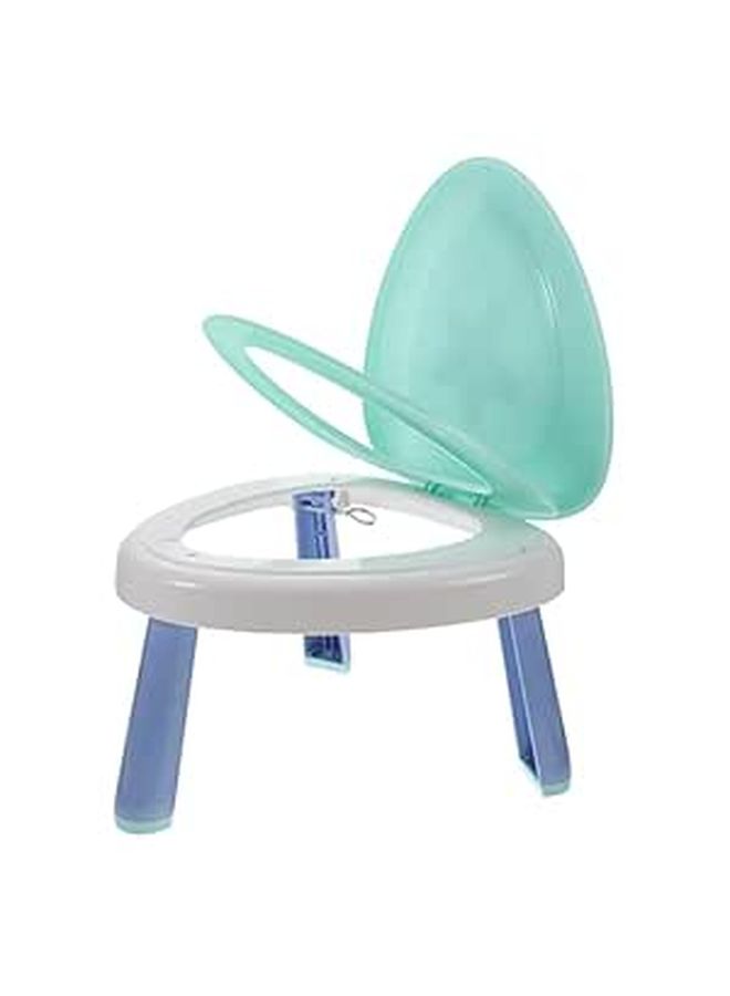 Blue Portable Folding Potty Chair For Kids Travel Indoor Outdoor Use - Image 1
