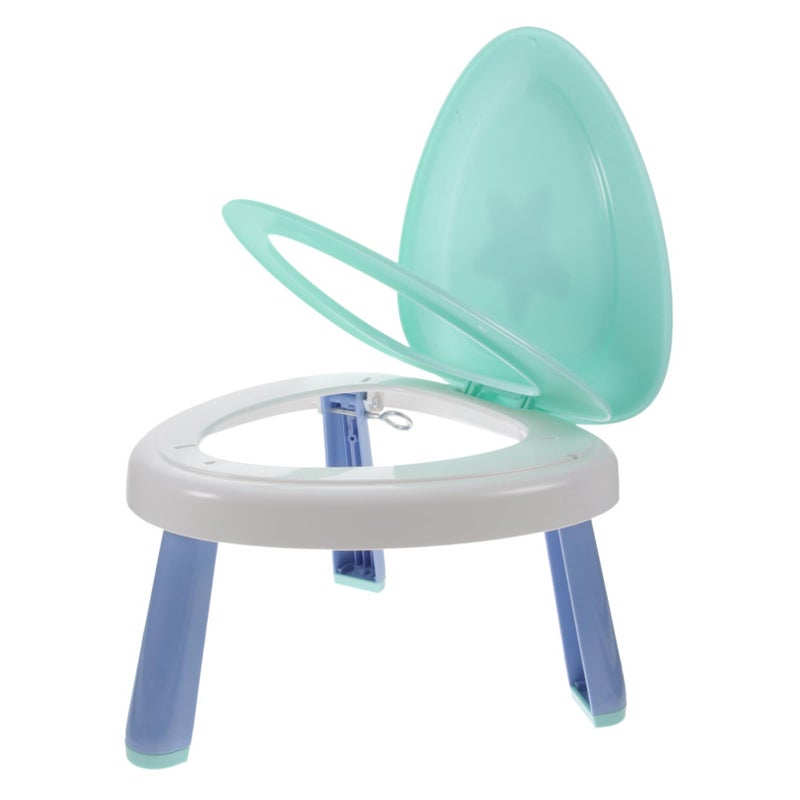 Blue Portable Folding Potty Chair For Kids Travel Indoor Outdoor Use - Image 2