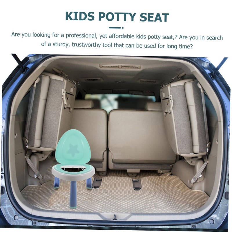 Blue Portable Folding Potty Chair For Kids Travel Indoor Outdoor Use - Image 5